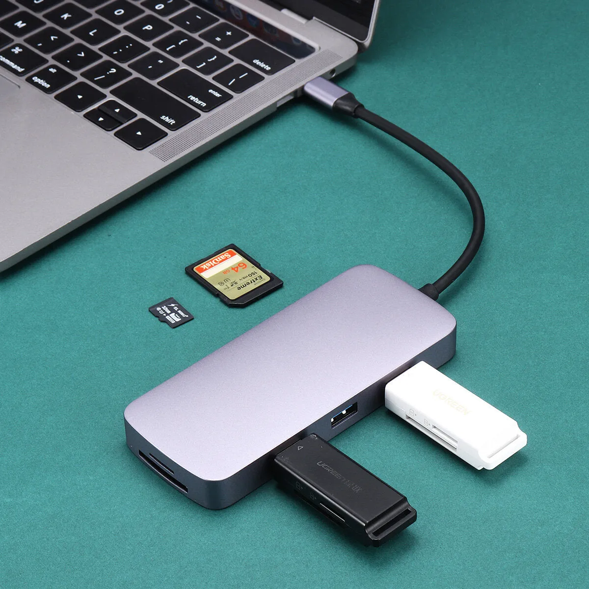 10 in 1 USB C HUB Type C Adapter to 4K-HDMI RJ45 VGA 1080P SD/TF Card USB 3.0 Docking Station for PC Laptop Moblie Phone Macbook