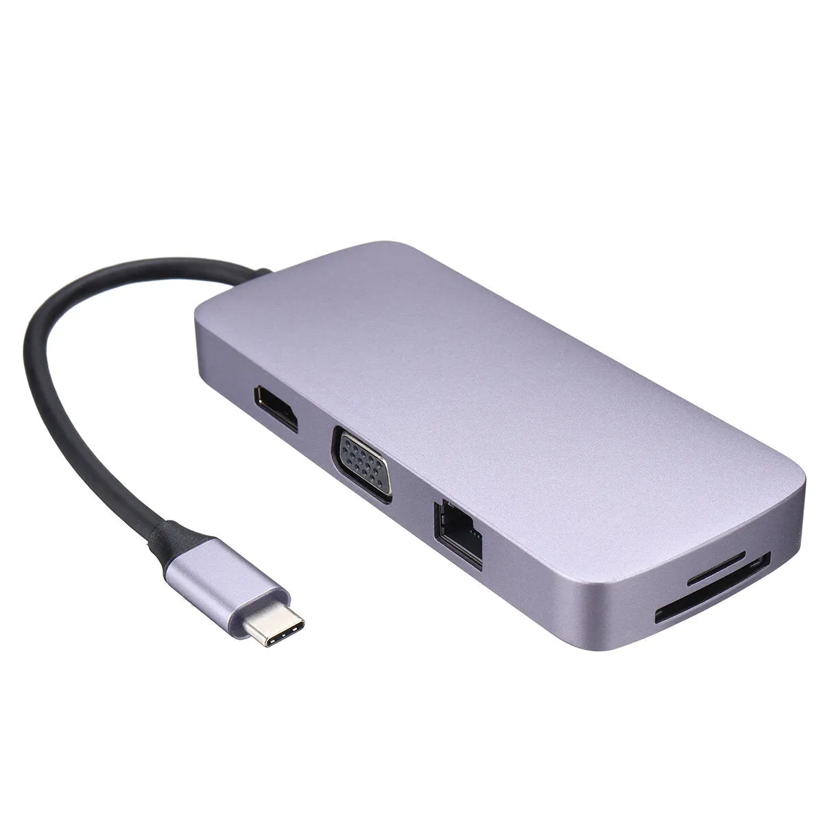 10 in 1 USB C HUB Type C Adapter to 4K-HDMI RJ45 VGA 1080P SD/TF Card USB 3.0 Docking Station for PC Laptop Moblie Phone Macbook