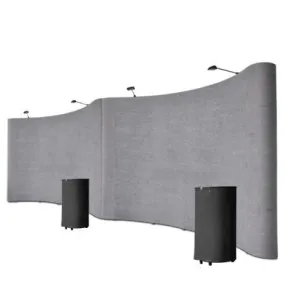 20'x8' Portable Trade Show Display Booth Pop Up Grey w/ Case