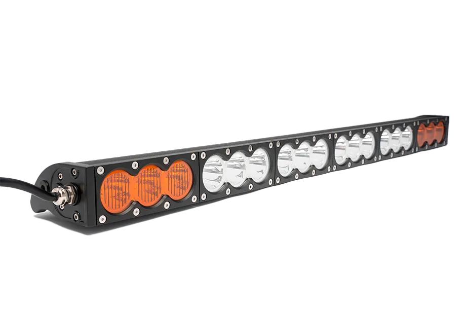 32.5" Amber/White Dual Function LED Bar BY CALI RAISED LED