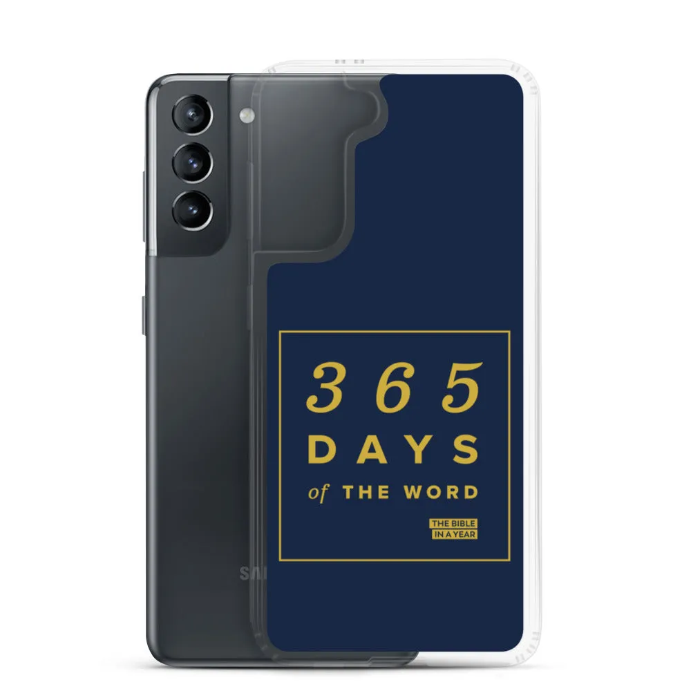 365 Days of the Word Bible in a Year Samsung Phone Case - Navy