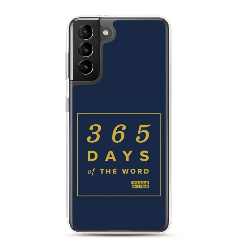 365 Days of the Word Bible in a Year Samsung Phone Case - Navy