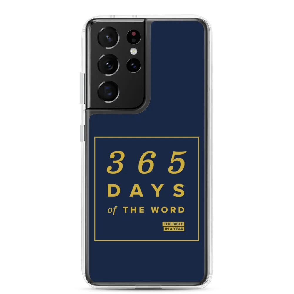 365 Days of the Word Bible in a Year Samsung Phone Case - Navy