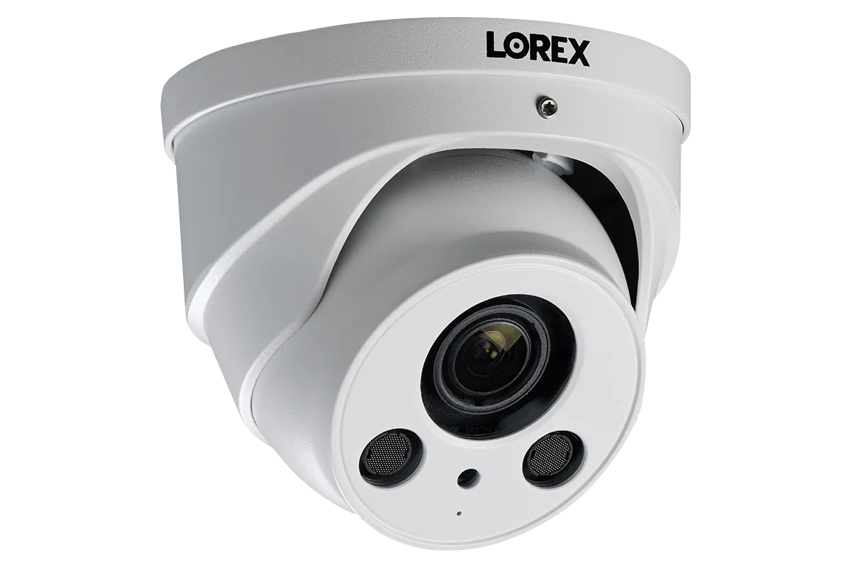 4K Ultra HD Resolution 8MP Motorized Varifocal Outdoor IP Audio Dome 4x Optical Zoom Camera (White)