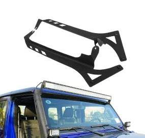 52" Straight Light Bar 2 IN 1 DESIGN Windshield Mounting Brackets for 2018-2021 Jeep Wrangler JL
