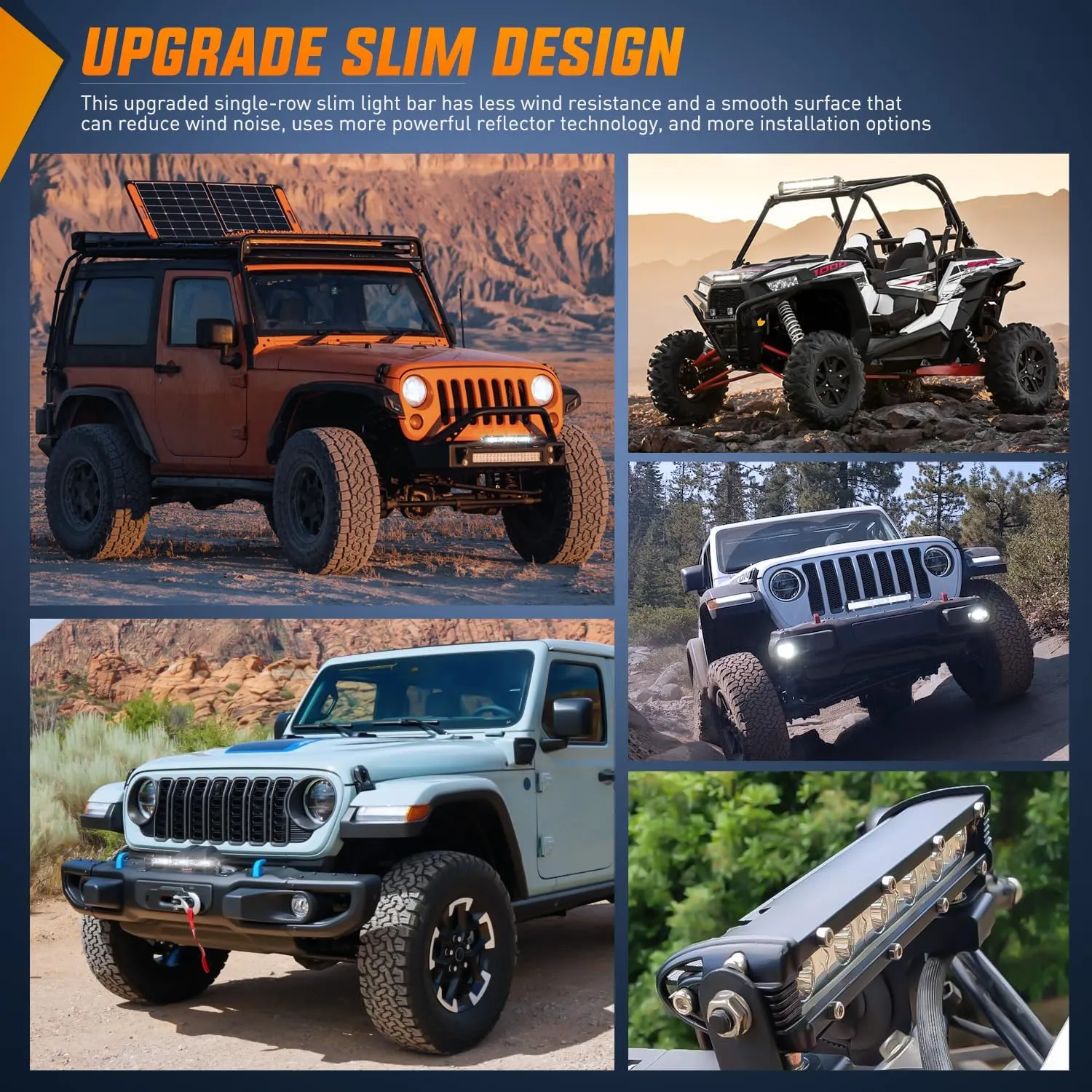 7 Inch 18W 6LED Single Row Ultra-Slim Spot LED Light Bars
