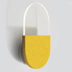 ANDlight | Slab W20 LED Wall Sconce in Gold Felt