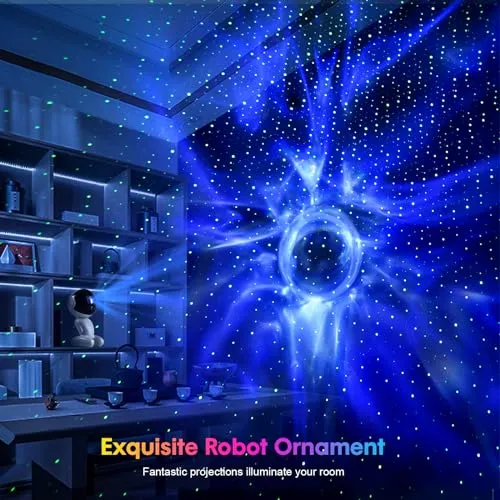 Astronaut Star Projector Night Light, Galaxy Lights for Bedroom with Timer, Smart APP- White Noise Starry Galaxy Projector for Kids Adults Star Ceiling Light Projector Room Decor Gift