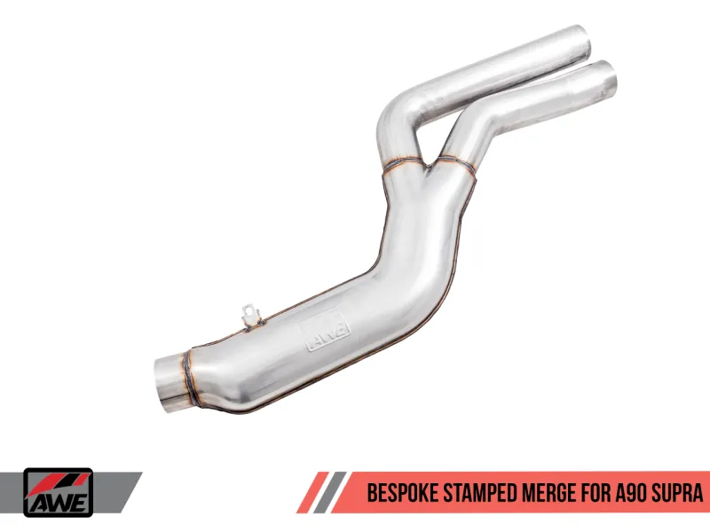 AWE Non-Resonated Touring Edition Exhaust - 5in Diamond Black Tips | 2020  Toyota GR Supra A90