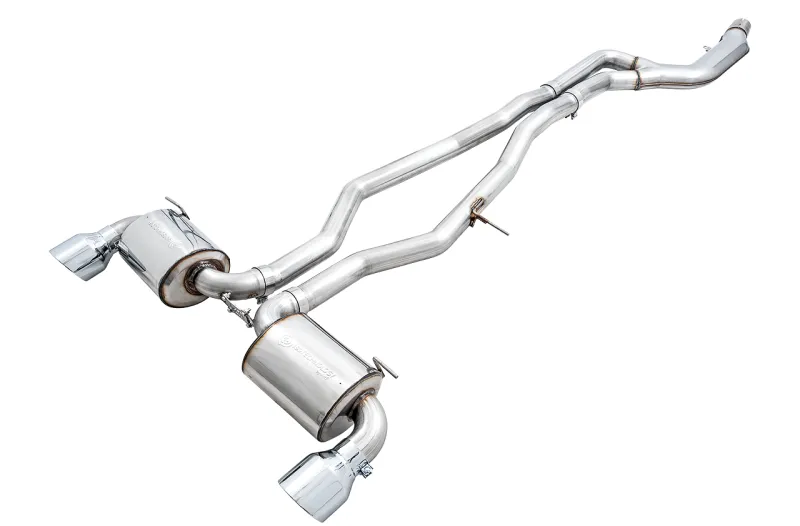 AWE Non-Resonated Touring Edition Exhaust - 5" Chrome Silver Tips | 2020  Toyota GR Supra A90
