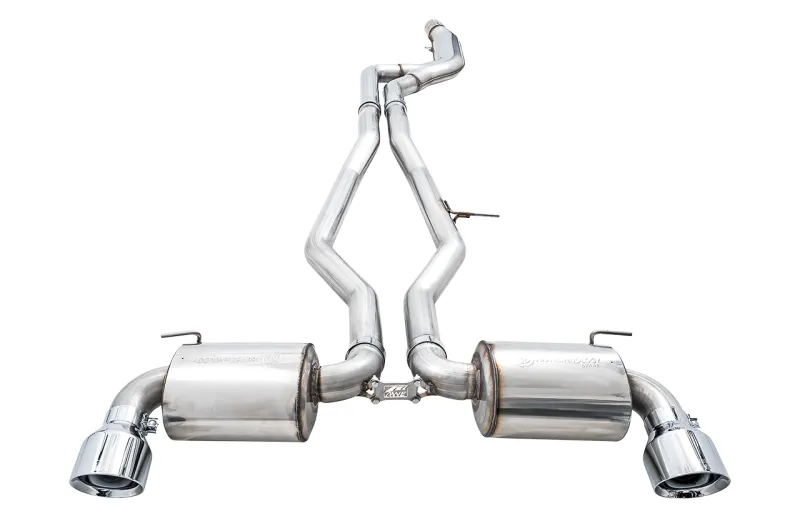 AWE Non-Resonated Touring Edition Exhaust - 5" Chrome Silver Tips | 2020  Toyota GR Supra A90