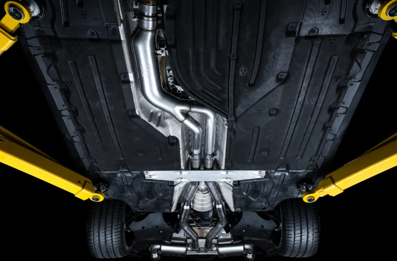 AWE Resonated Touring Edition Exhaust - 5in Chrome Silver Tips | 2020  Toyota GR Supra A90