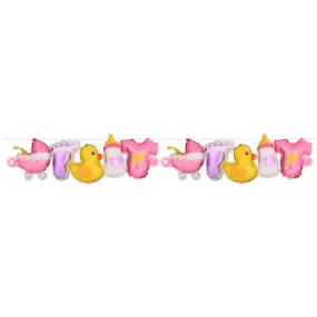 Baby Girl Balloon Streamers (Each)