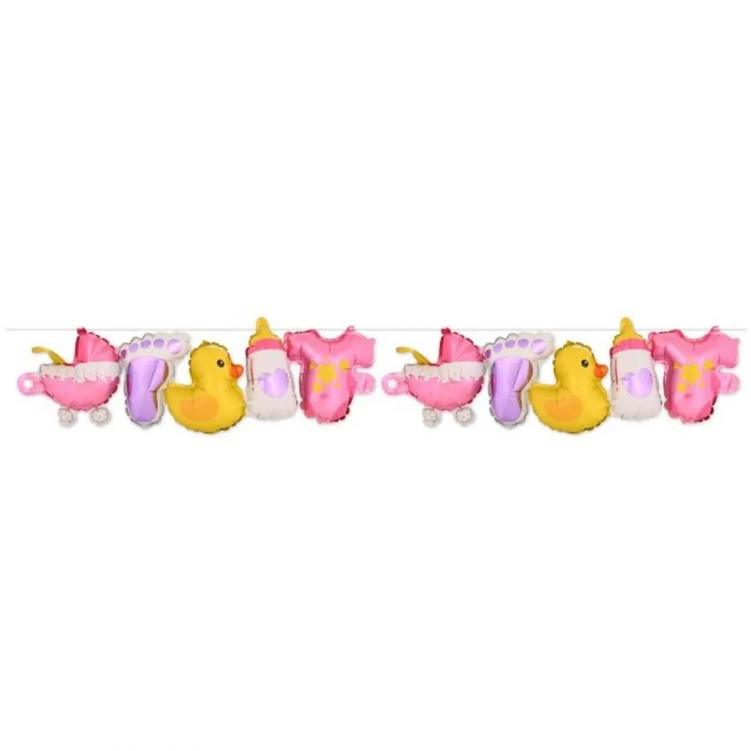 Baby Girl Balloon Streamers (Each)