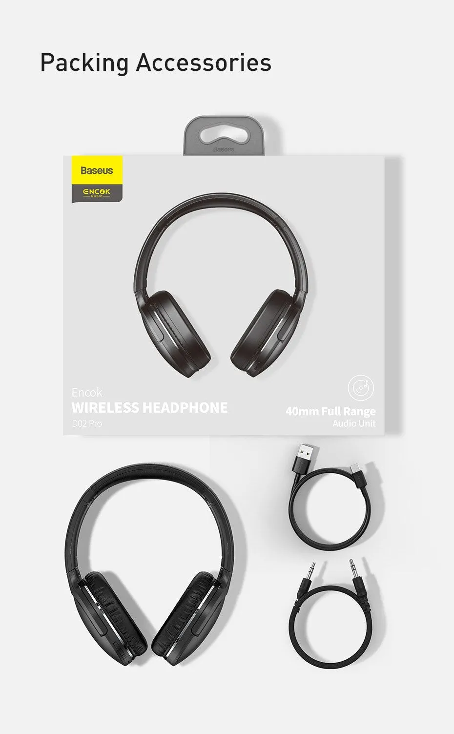 Baseus D02 Pro Wireless Headphones Bluetooth 5.3