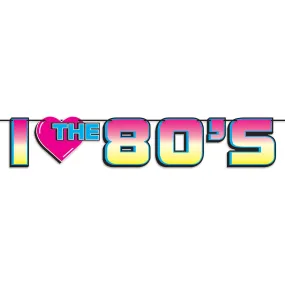 Beistle I Love The 80's Streamer 7 in  x 6' (1/Pkg) Party Supply Decoration : 80's