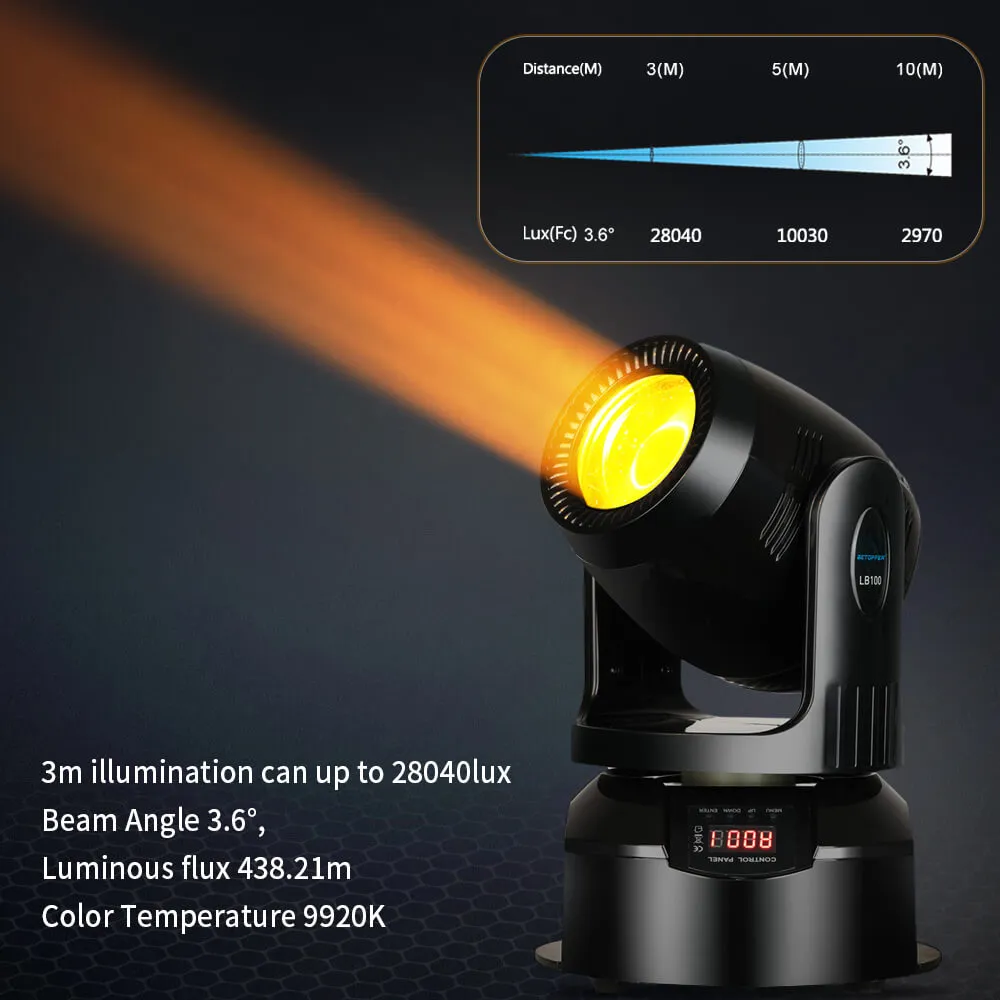 Betopper LED Moving Head 100w Beam Rotating Pattern For Night Club Wedding Theater
