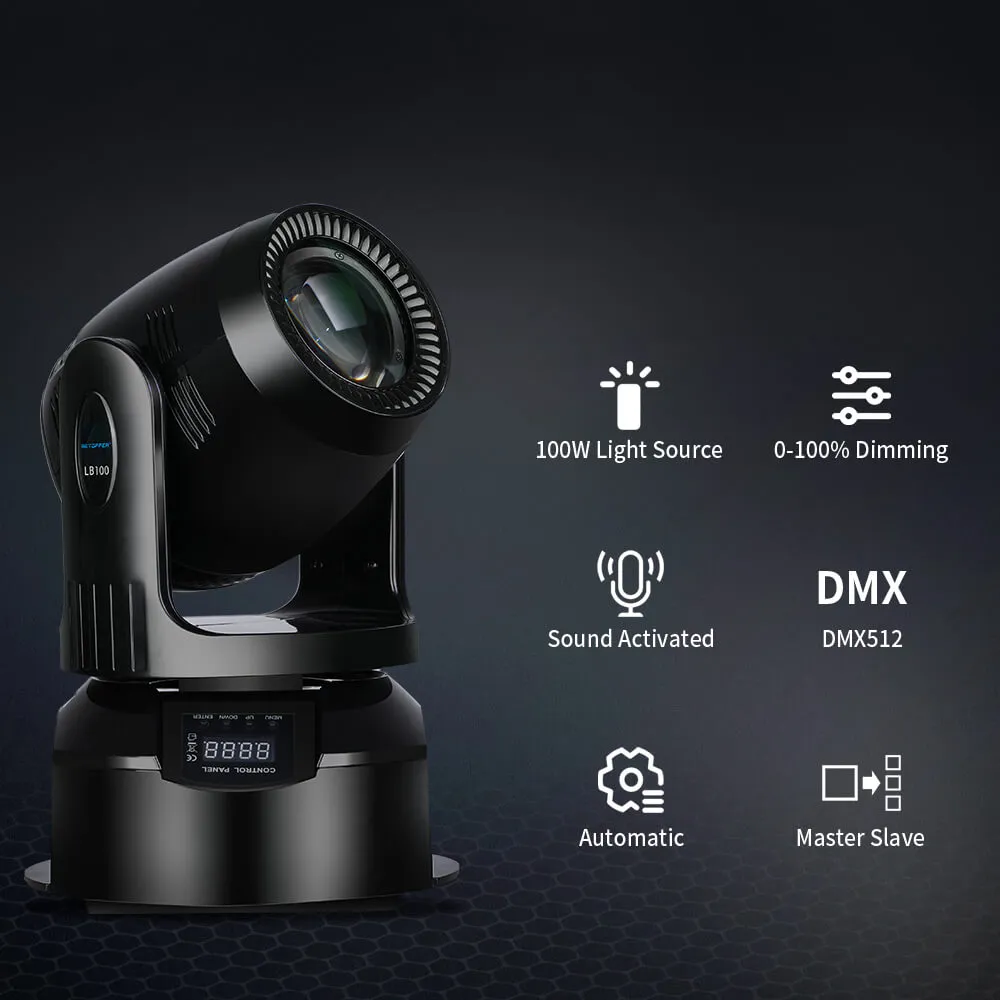 Betopper LED Moving Head 100w Beam Rotating Pattern For Night Club Wedding Theater