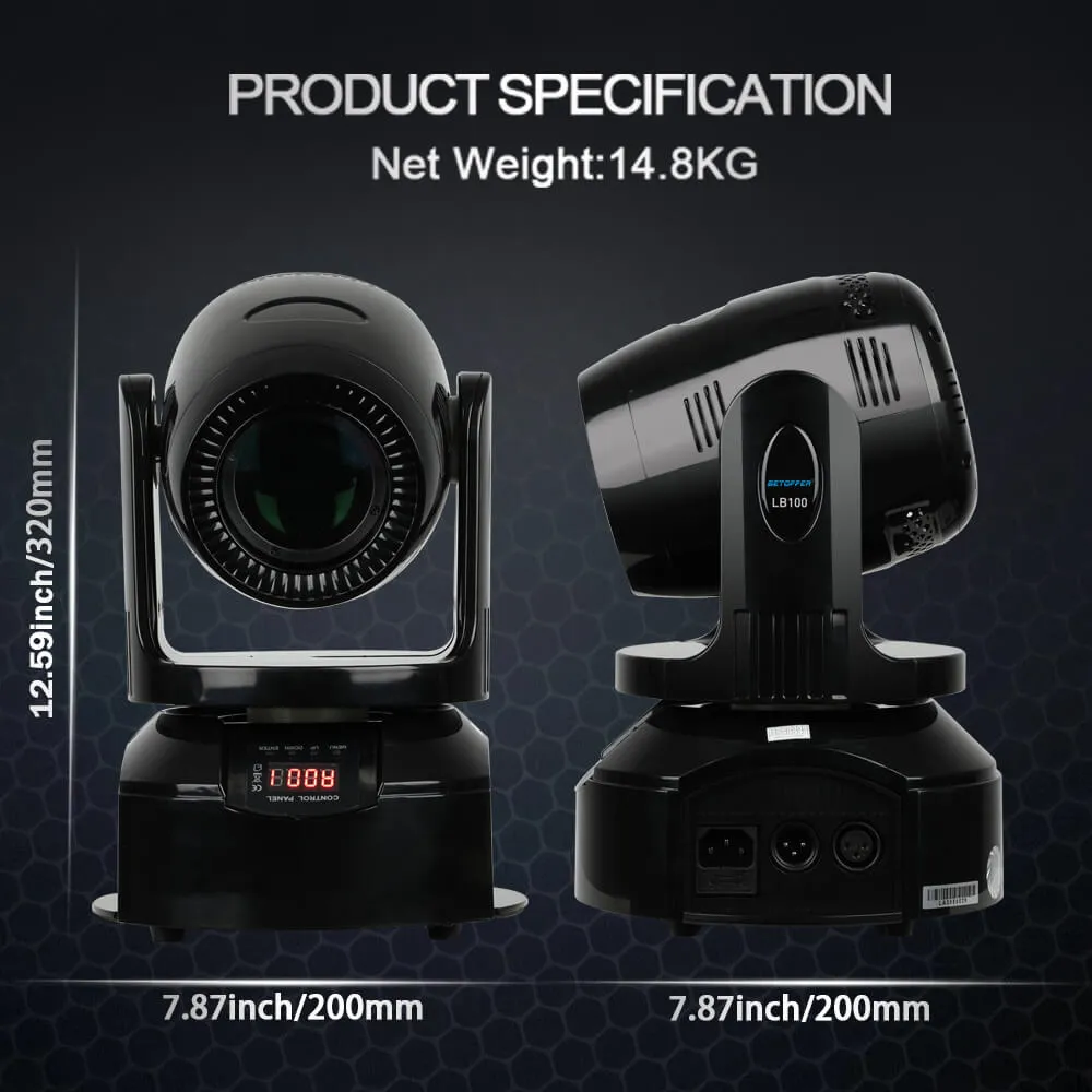 Betopper LED Moving Head 100w Beam Rotating Pattern For Night Club Wedding Theater