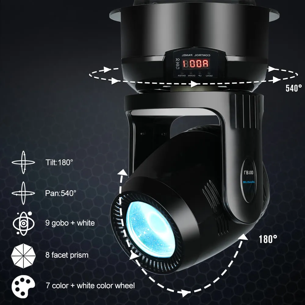 Betopper LED Moving Head 100w Beam Rotating Pattern For Night Club Wedding Theater