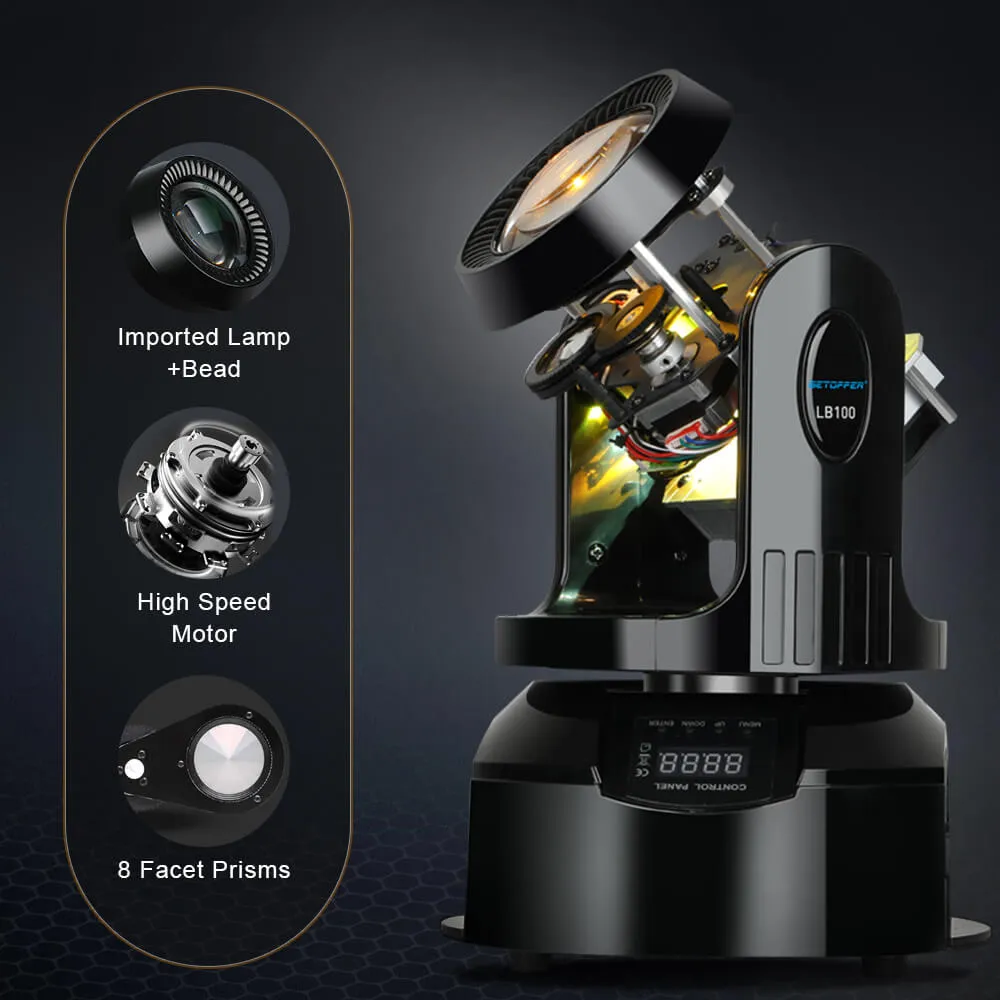Betopper LED Moving Head 100w Beam Rotating Pattern For Night Club Wedding Theater