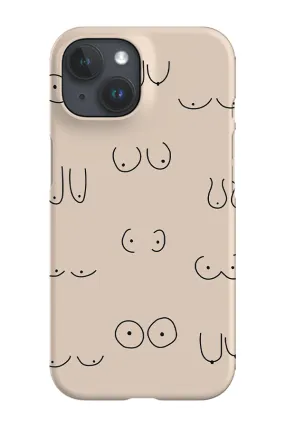 Boob Print Phone Case (Peach)