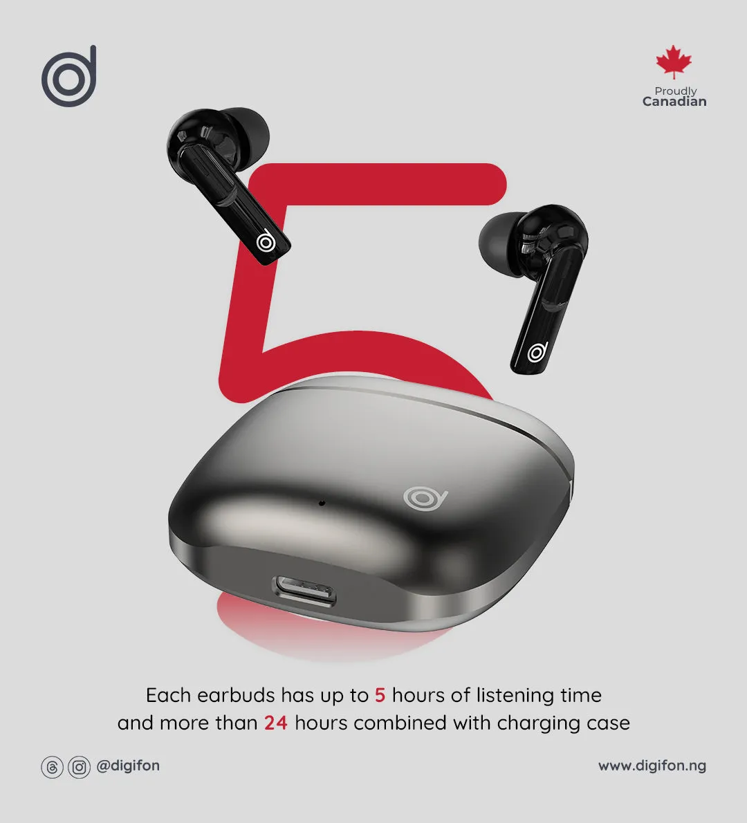 BoomAir HiFi2 TWS Environmental Noise Cancelling Earbuds - digifon
