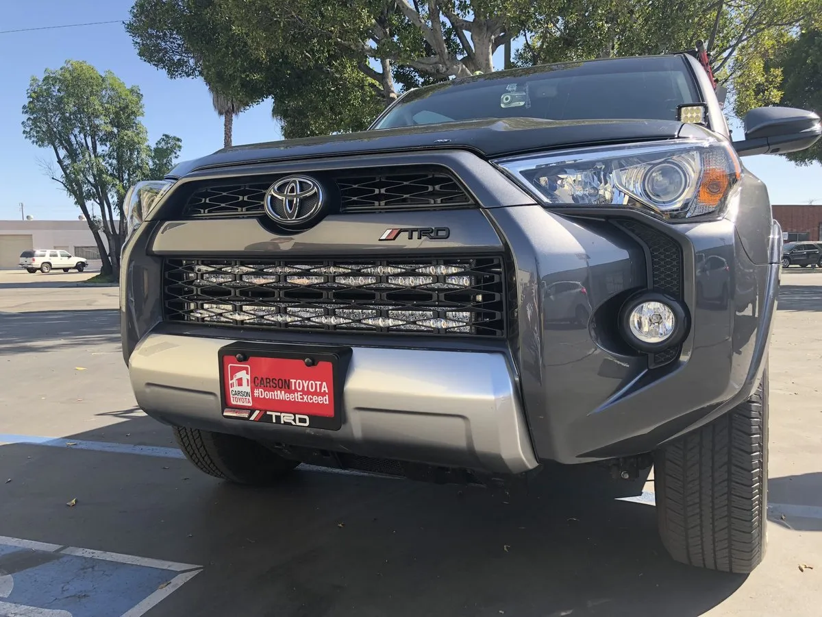Cali Raised LED 2014-2022 Toyota 4runner 32" Hidden Grille LED Light Bar Brackets Kit