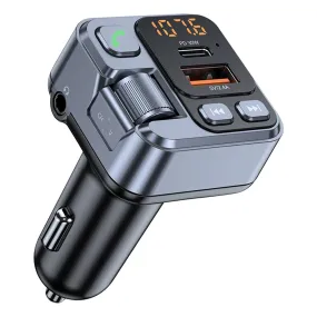 Car Fm Transmitter Bluetooth-compatible Hands-free Aux Player
