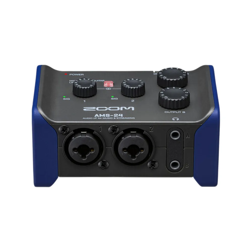 [CLEARANCE] Zoom AMS-24 / AMS-44 Portable 4-Channel USB Audio Interface with XLR/TRS Combo Input Jack, Switchable Inputs, Stereo Link, 3.5mm Headphone Outputs, USB-C Interface and AA Battery Operation for Musicians AMS 24 AMS 44