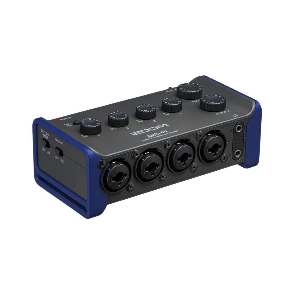 [CLEARANCE] Zoom AMS-24 / AMS-44 Portable 4-Channel USB Audio Interface with XLR/TRS Combo Input Jack, Switchable Inputs, Stereo Link, 3.5mm Headphone Outputs, USB-C Interface and AA Battery Operation for Musicians AMS 24 AMS 44