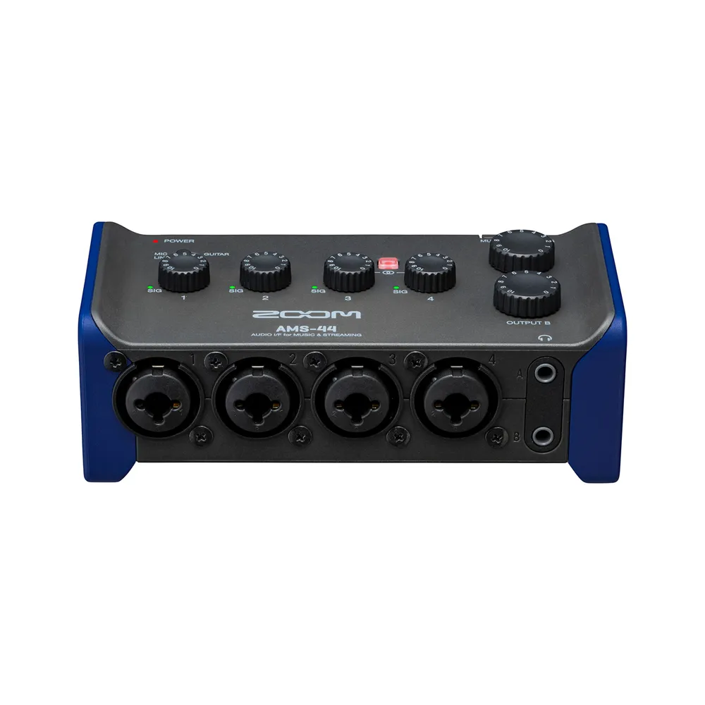 [CLEARANCE] Zoom AMS-24 / AMS-44 Portable 4-Channel USB Audio Interface with XLR/TRS Combo Input Jack, Switchable Inputs, Stereo Link, 3.5mm Headphone Outputs, USB-C Interface and AA Battery Operation for Musicians AMS 24 AMS 44