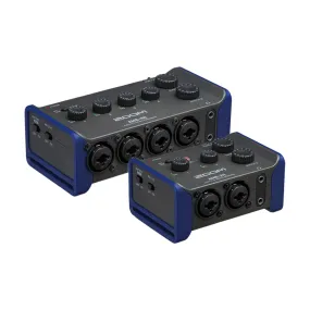 [CLEARANCE] Zoom AMS-24 / AMS-44 Portable 4-Channel USB Audio Interface with XLR/TRS Combo Input Jack, Switchable Inputs, Stereo Link, 3.5mm Headphone Outputs, USB-C Interface and AA Battery Operation for Musicians AMS 24 AMS 44