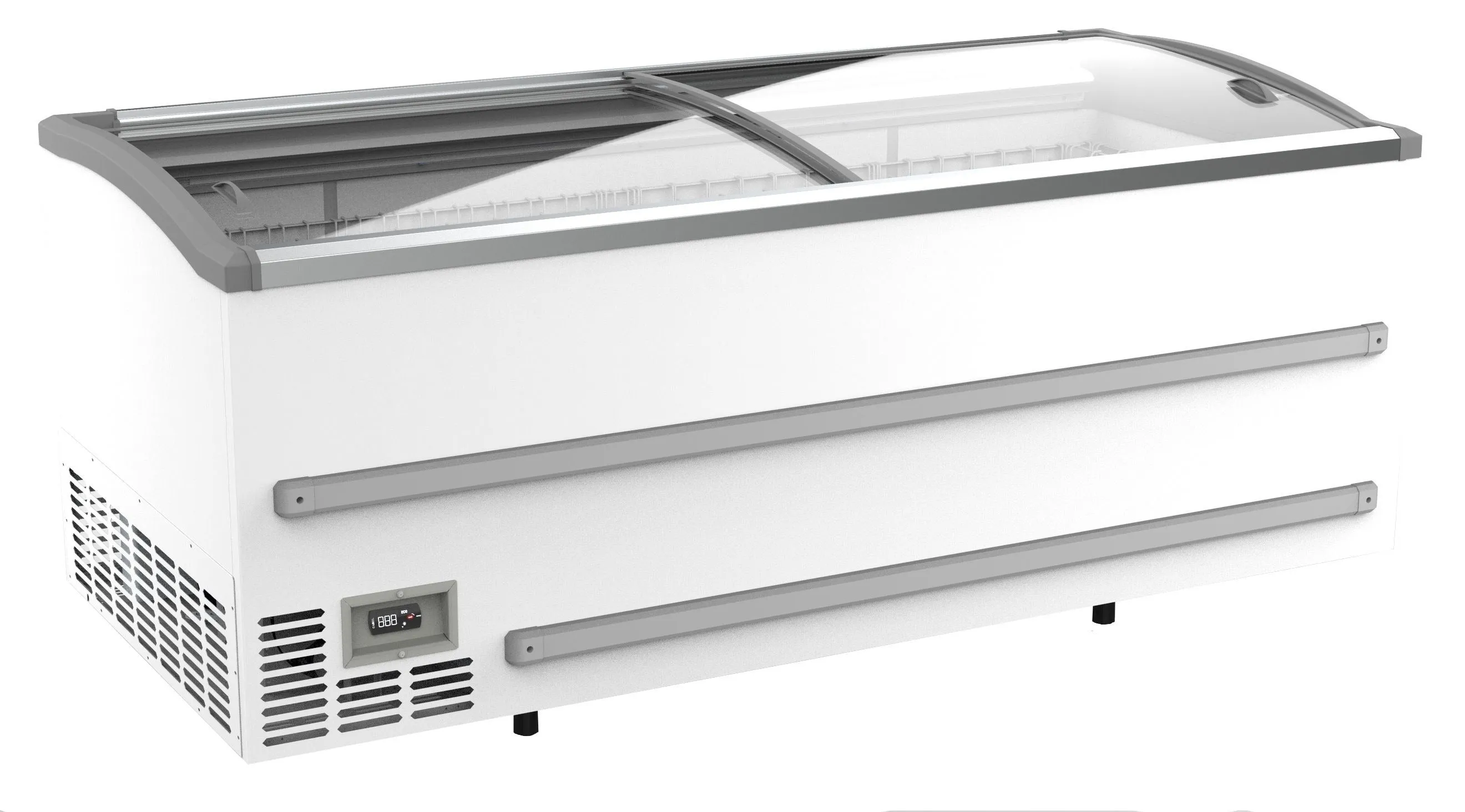 Combisteel Supermarket Display Chest Freezer Sliding Curved Glass Lid 1005 Litre - 7072.0055