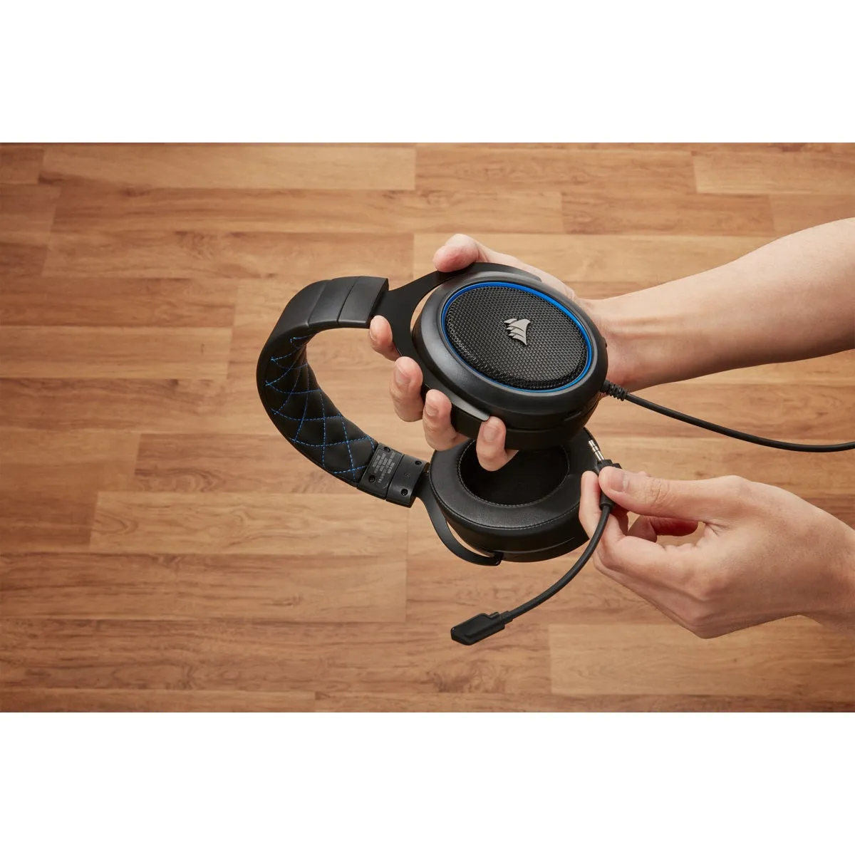 Corsair Headset HS50 Pro Stereo Gaming Headset for Playstation 4 and Mobile - Blue