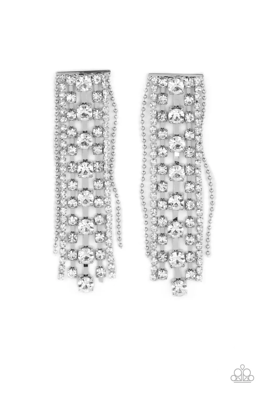 Earrings Starry Streamers - White