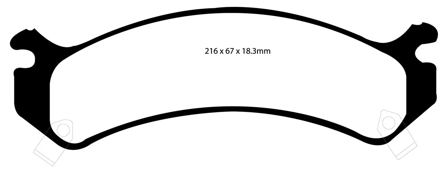 EBC Brakes DP71305 7000 Series Greenstuff Low Dust Truck/SUV Brake Pads; FMSI Pad No. D784;