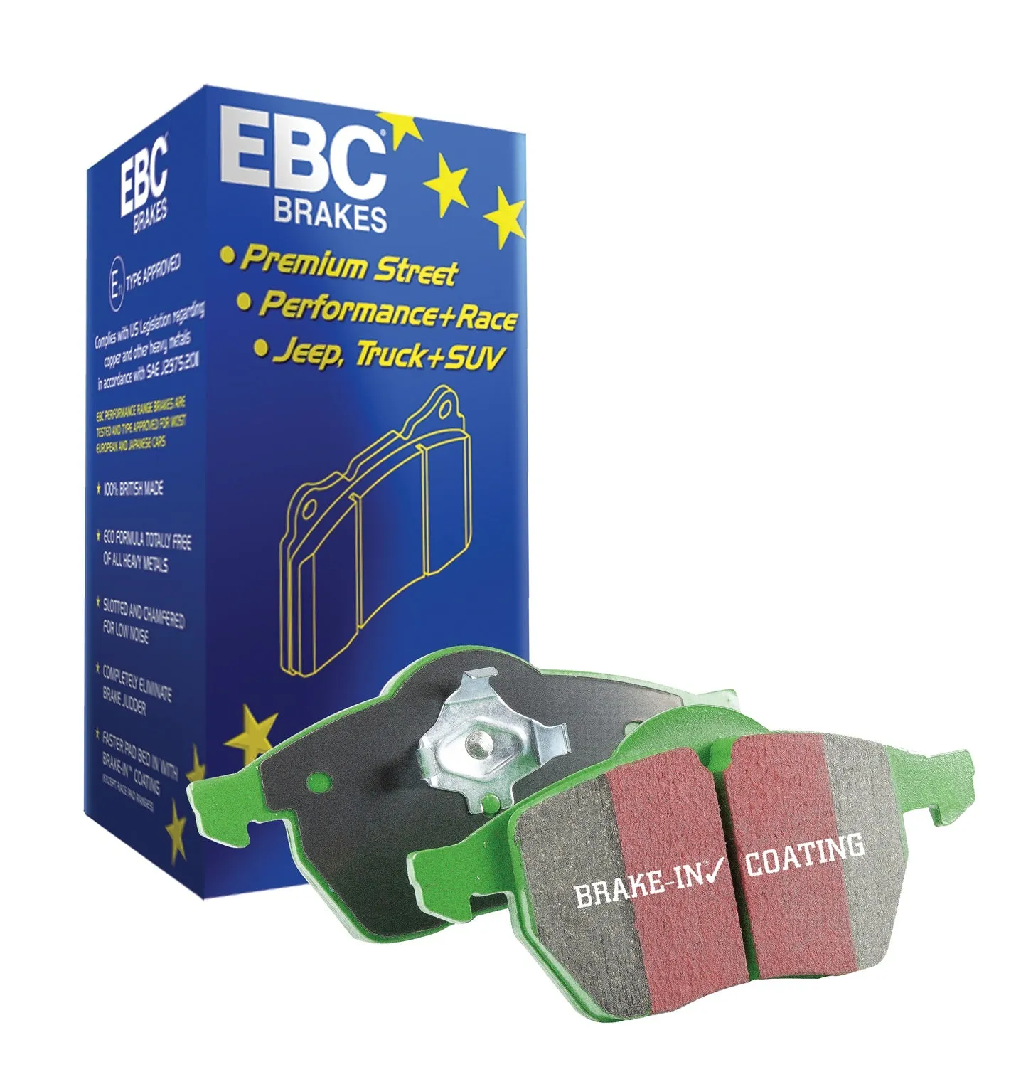 EBC Brakes DP71742 7000 Series Greenstuff Low Dust Truck/SUV Brake Pads; FMSI Pad No. D1092;