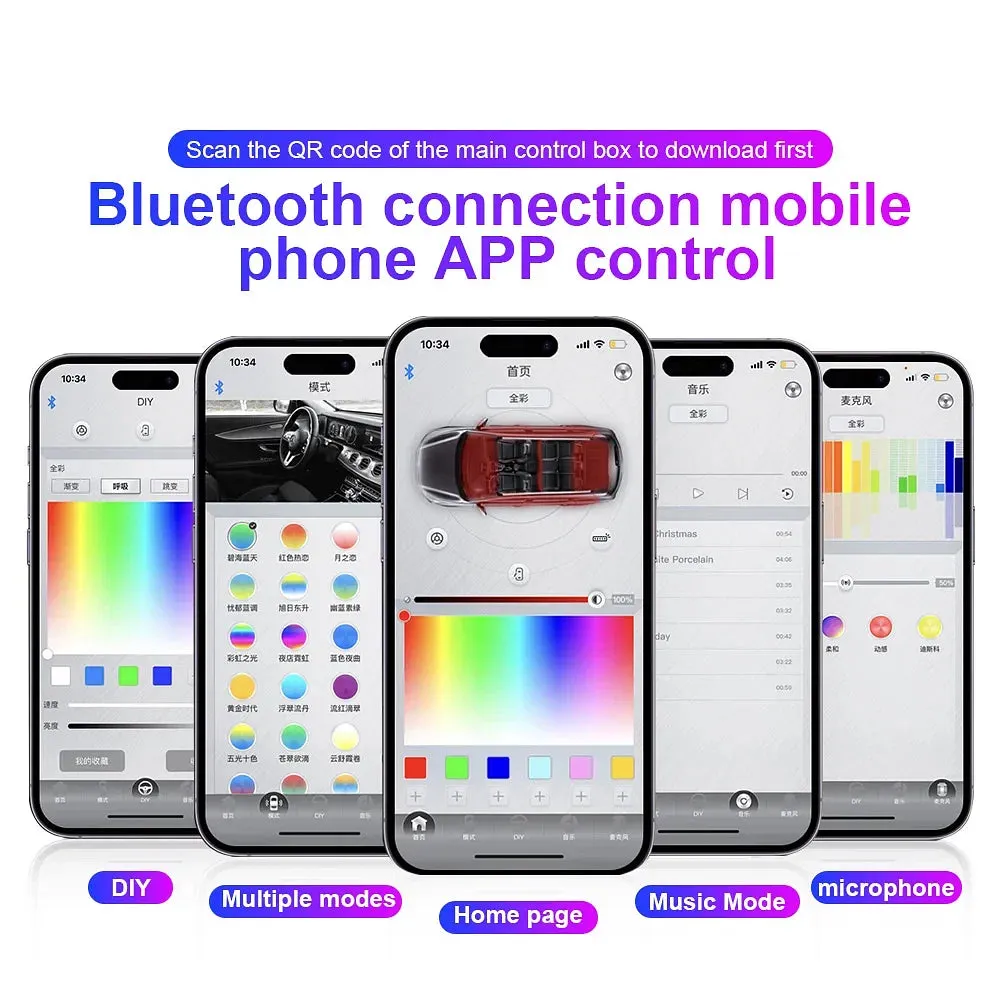 Emitting Color: RGB - 18 in 1 Dual Zone Symphony Streamer LED