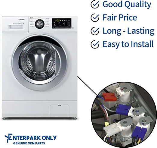 Enterpark Premium Quality Cost Effective Part Package of 5221ER1003A, 5220FR2006H Replacement of Water Inlet Valve for Washing Machine