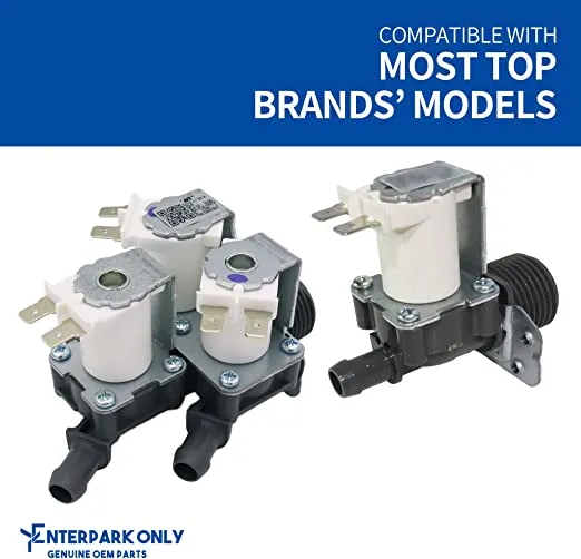 Enterpark Premium Quality Cost Effective Part Package of 5221ER1003A, 5220FR2006H Replacement of Water Inlet Valve for Washing Machine