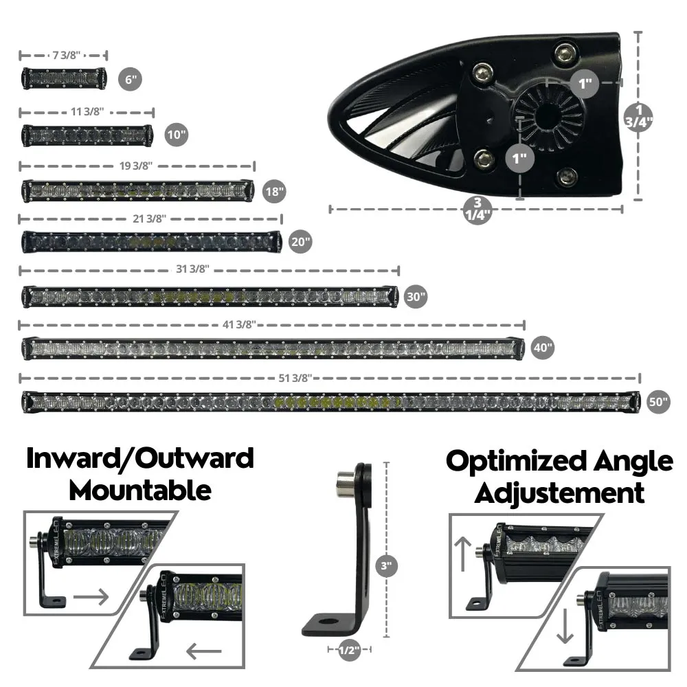 Extreme LED - 20" Extreme Single Row 100W Spot Beam LED Light Bar