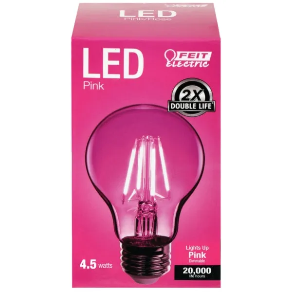 Feit Electric A19/TPK/LED LED Bulb, General Purpose, A19 Lamp, 25 W Equivalent, E26 Lamp Base, Dimmable, Clear