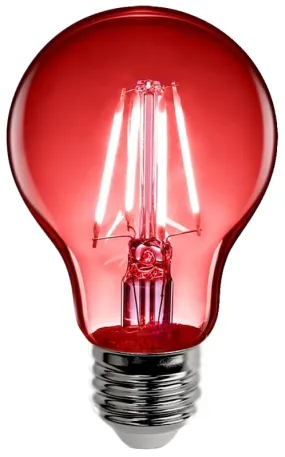 Feit Electric A19/TR/LED LED Bulb, General Purpose, A19 Lamp, E26 Lamp Base, Dimmable, Clear, Red Light :EA: QUANTITY: 1