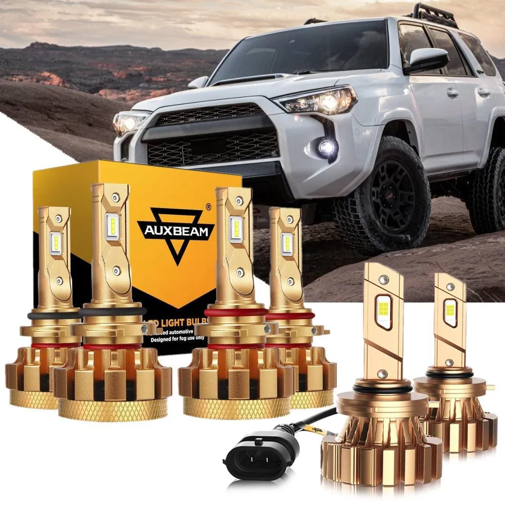 For 2003-2005 Toyota 4Runner F-16 Plus Series Built-in Canbus Automotive Grade 14000LM LED Light Bulbs High Low Beam Bundle