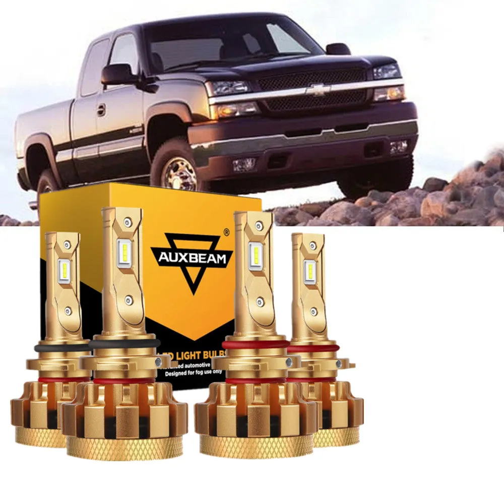 For 2003,2005 2006 Chevrolet Silverado 1500 HD F-16 Plus Series Built-in Canbus Automotive Grade 14000LM LED Light Bulbs High Low Beam Bundle