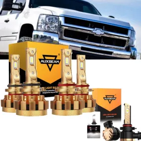 For 2007 Chevrolet Silverado 2500 HD Classic F-16 Plus Series Built-in Canbus Automotive Grade 14000LM LED Light Bulbs High Low Beam Bundle