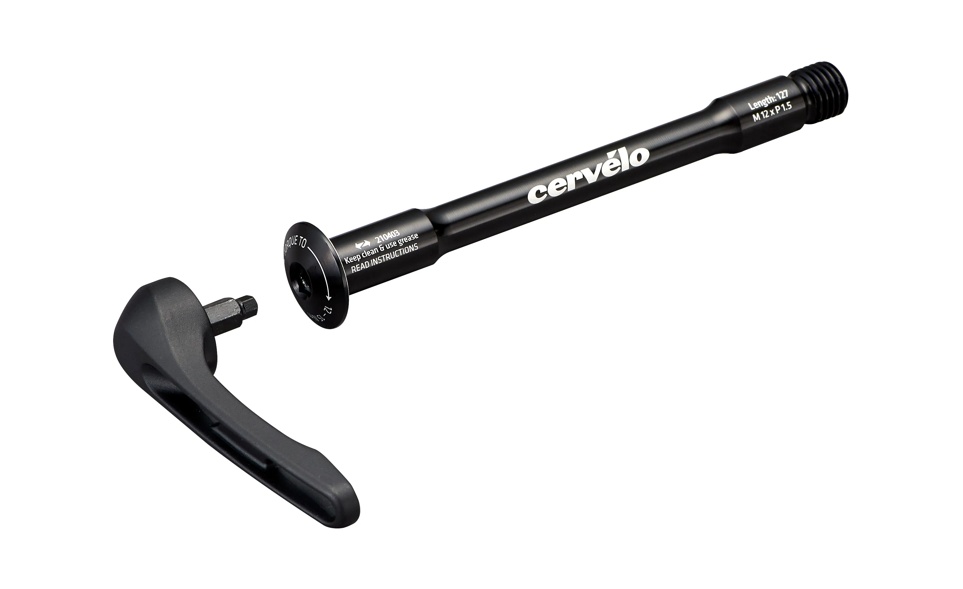 Front Aero Thru-Axle with removable handle (Compatible with: all disc brake equipped frames, 2016 - present)