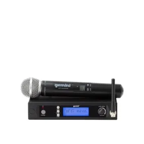 Gemini UHF-6100M Single Channel Wireless PLL System, Includes UHF Receiver and Handheld Microphone