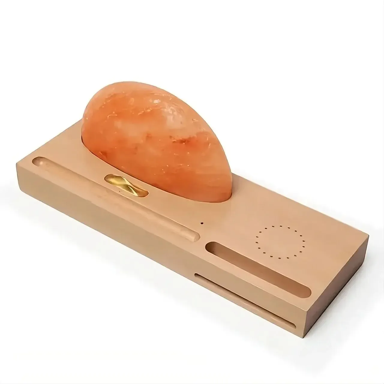 Himalayan LED Salt Lamp with Wireless Charging and Stand